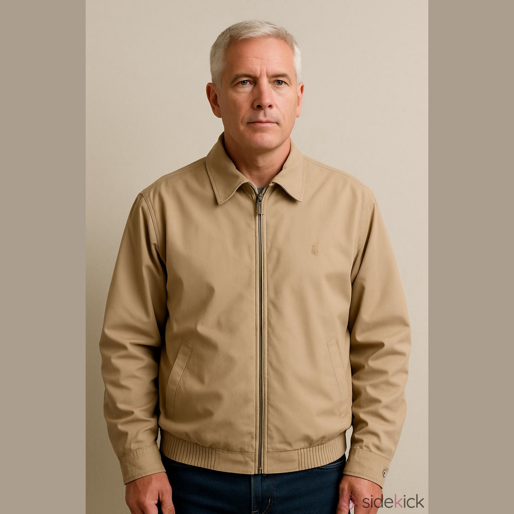 🧥 Chaps Harrington Jacket Tan Full Zip Cotton Jacket XL NWOT - Picture 8 of 8